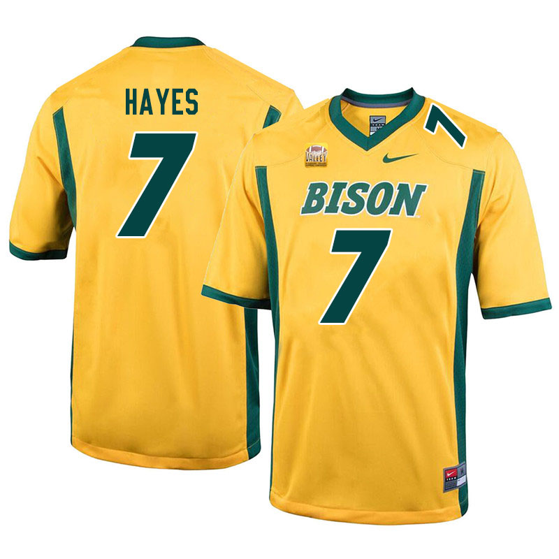 Men #7 Josh Hayes North Dakota State Bison College Football Jerseys Sale-Yellow - Click Image to Close